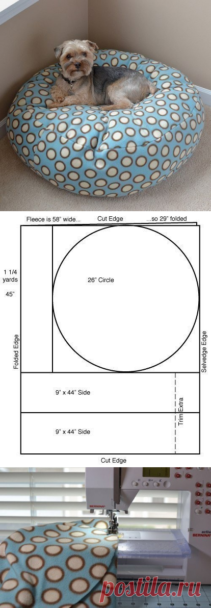 Делаем пуфик для домашнего любимца