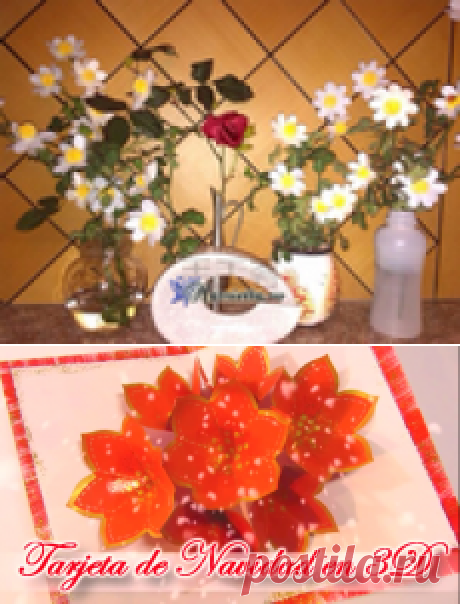 Разноцветные ромашки из вискозных салфеток
