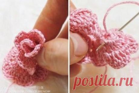 Объемные розочки. Мастер-класс.