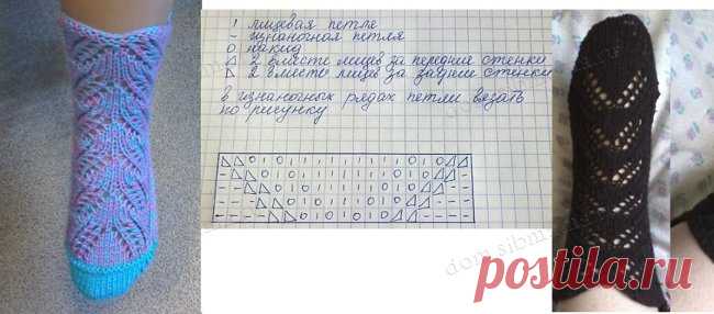 Мастер-класс по вязанию узорных носков на двух спицах - Вязание