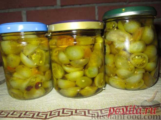 Рецепт: Маринованные зеленые помидоры на RussianFood.com
