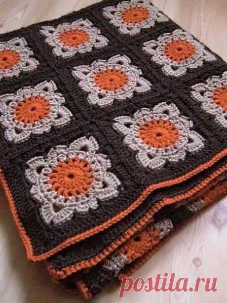 Interesting ideas for decor: CROCHET BLANKET.... ВЯЗАНЫЙ ПЛЕД