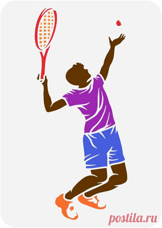 FINGERINSPIRE Plantilla de pintura para jugador de tenis, 21 x 29,7 cm, reutilizable, plantilla de dibujo para raqueta de tenis, plantilla de deoración para pintar en madera, pared, tela, muebles de : Amazon.es: Moda