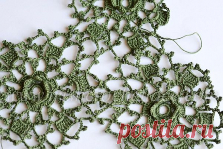 Роза и трилистник в шестиугольной сетке