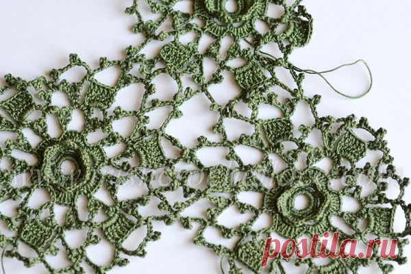 Роза и трилистник в шестиугольной сетке