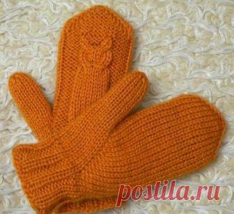 Классные двухсторонние варежки спицами из категории Интересные идеи – Вязаные идеи, идеи для вязания