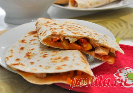 Мексиканские Кесадильи с Курицей и Перцем - rastimul.com.ua