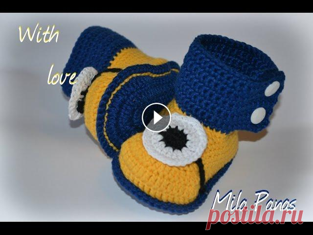 Вяжем пинетки крючком "Minions" Летние пинетки на ножку маленьким исследователям! серия "Minions"/Миньоны Пинетки нарядны и в то же время подойдут для повседневного гардеро...