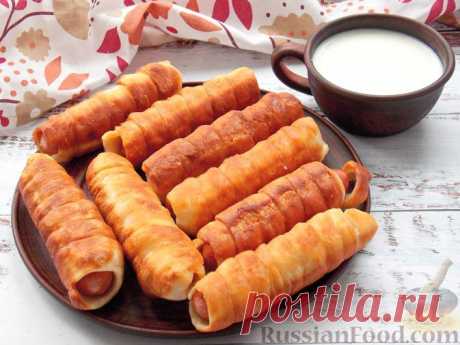 Рецепт: Сосиски в тесте (на сковороде) на RussianFood.com