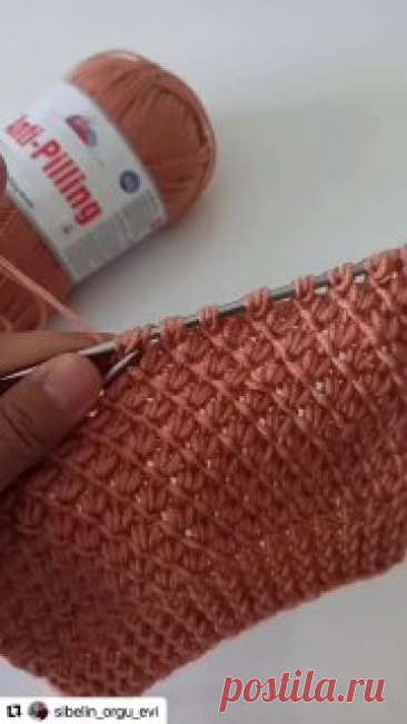 Узор спицамиАвтор strickblog звездочка крючком