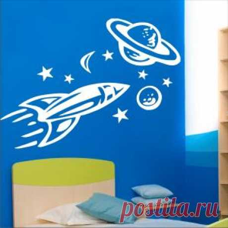 Космос 2-005 | Космос трафареты для стен и наклейки для декора
