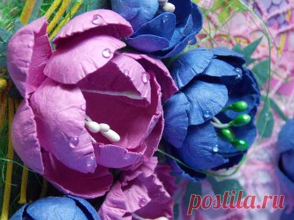 Мастер класс: цветы из бумаги для акварели  #цветыизбумаги #рукоделие #скрапбукинг