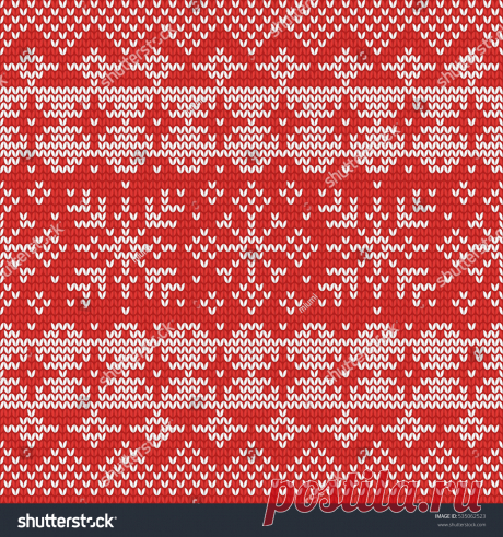 Christmas Knitting Seamless Pattern Snowflakes Perfect Стоковое Векторное Изображение 535062523 - Shutterstock