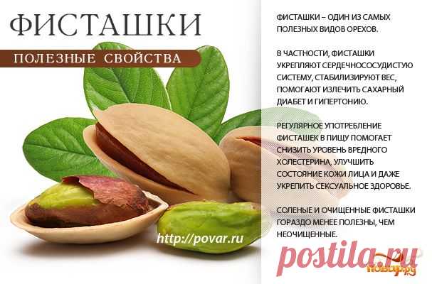 Фисташки - полезные свойства