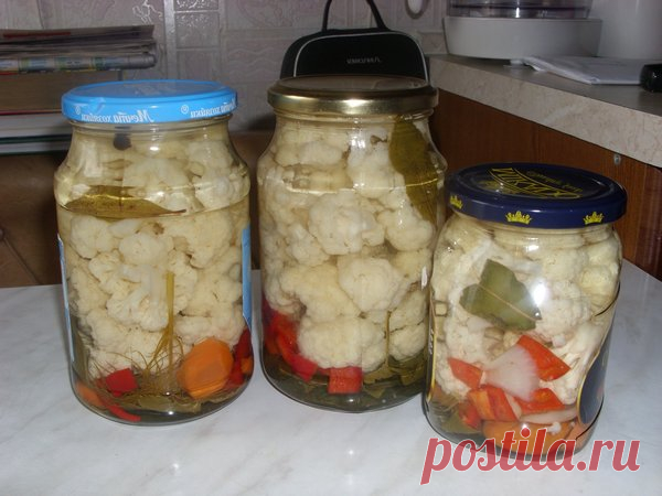 Маринованная цветная капуста: на зиму, очень вкусная, замариновать по-корейски, рецепты быстрого приготовления, консервация, маринад, в банках, фото, видео