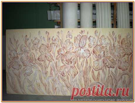 Как легко и недорого сделать лепнину. Ирисы. Мастер-класс от Томаш Ольги.