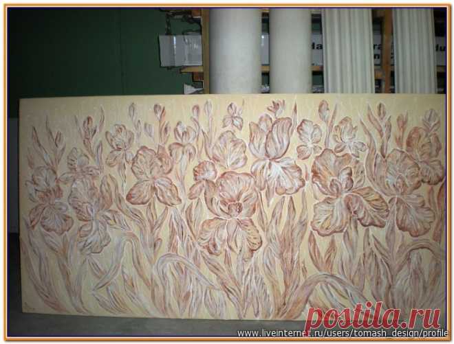 Как легко и недорого сделать лепнину. Ирисы. Мастер-класс от Томаш Ольги.