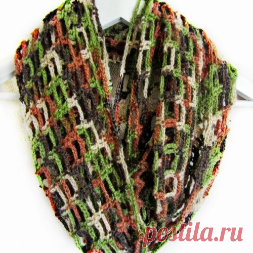 Необычный снуд крючком. Схема