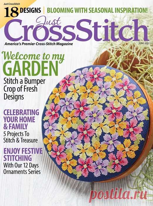 Коллекция вышивки в журнале «Just CrossStitch - June 2022»