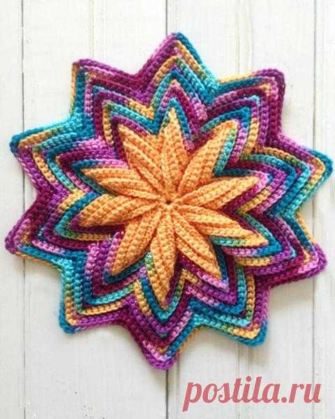 Красивое вязание крючком: панно, прихватки, подставки под горячее — Рукоделие