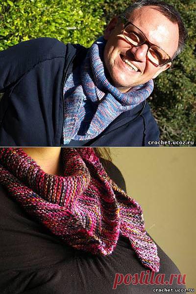 Утепляем шею. Часть 2 - Что такое бактус и как его вязать и носить? - Поговорим... - Каталог статей - Вязание крючком и спицами