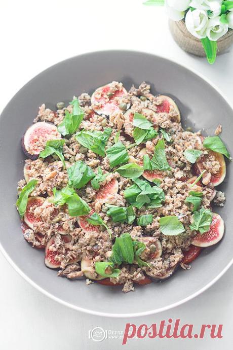 Ярмарка вкусов - Летний салат: Помидоры-Инжир-Сардины-Базилик