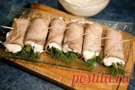 Нежные рулетики из языка. Изысканный деликатес, который украсит ваш стол - Скатерть-Самобранка - медиаплатформа МирТесен