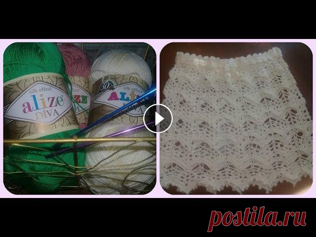 МК. Ажурная юбка крючком .Красивая и не сложная. Привет в данном видео мы с вами свяжем юбку и кушак для нее ПОДПИСЫВАЙСЯ: ►Канал на Яндекс дзен о вышивке - ► Мой второй канал-Канал - Копилка узоров ...