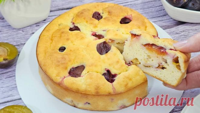 ПП ПИРОГ со сливами: простой рецепт приготовления без сахара, без глютена, без масла | Рецепты ЛАЙТ | Дзен