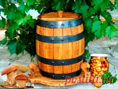 Солим в бочках.