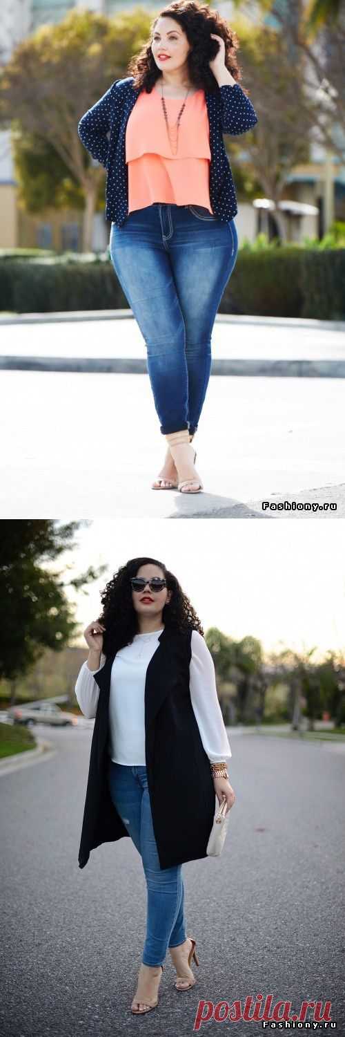 Джинсы plus size. Как составить интересные образы