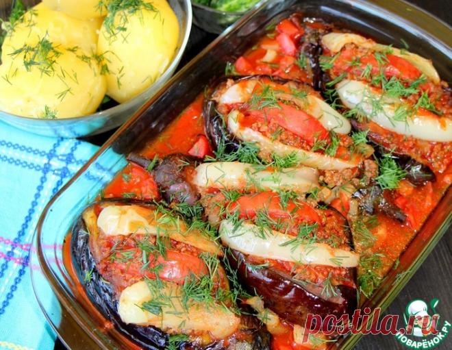 Запечённые фаршированные баклажаны – кулинарный рецепт
