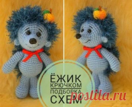 Ежик крючком, подборка из 25 авторских игрушек и описаний