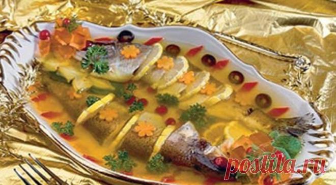 Заливная новогодняя рыба, пошаговый рецепт с фото