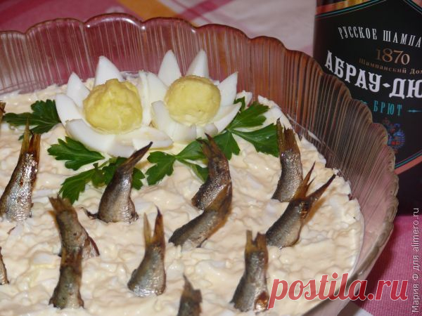 Салат "Рыбки в пруду" | Ваши любимые рецепты