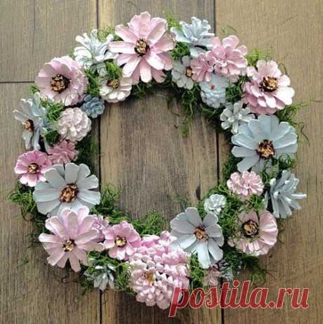 Коллажи и букеты из шишек - Домашний hand-made