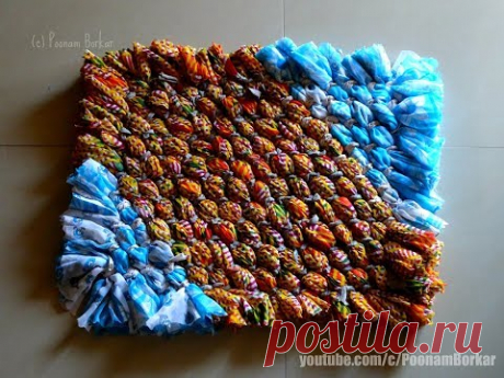 DIY - Door mat from Old T-shirt and Saree | Recycle old clothes | easy step by step tutorial