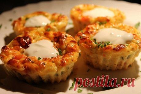 Вкусные мини-запеканки на ужин.