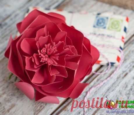 Пион из бумаги