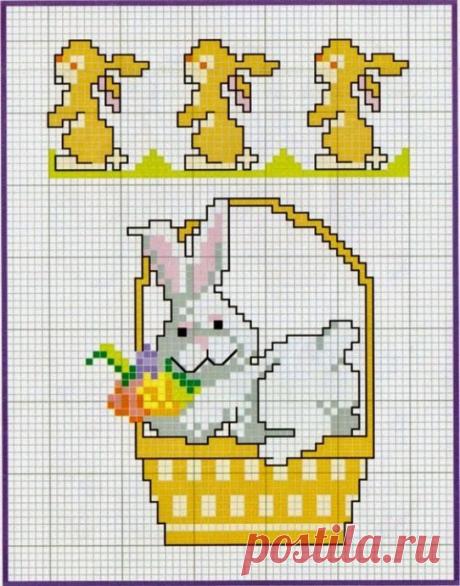 Подборка пасхальных схем вышивки для детей