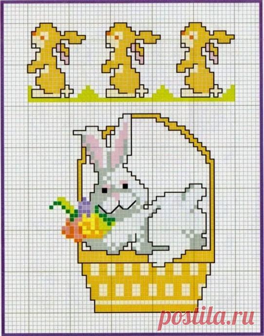 Подборка пасхальных схем вышивки для детей