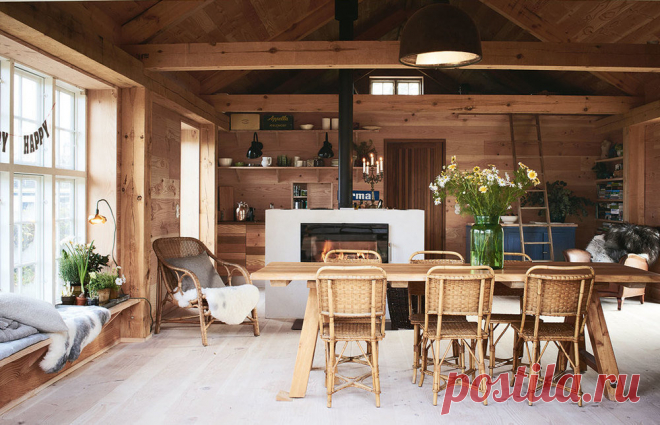 Как оформить маленькую деревянную дачу: 70 квадратов уюта | Свежие идеи дизайна интерьеров, декора, архитектуры на InMyRoom.ru