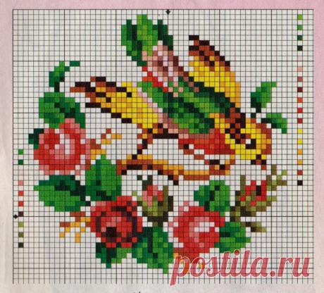 «ВЫШИВКА КРЕСТОМ. ЦВЕТЫ И ПТИЦЫ» — карточка пользователя Leopard.ANKL в Яндекс.Коллекциях