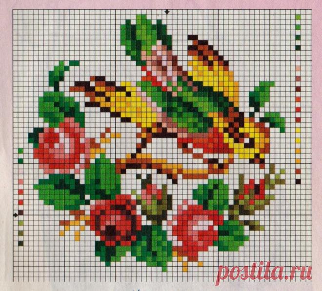 «ВЫШИВКА КРЕСТОМ. ЦВЕТЫ И ПТИЦЫ» — карточка пользователя Leopard.ANKL в Яндекс.Коллекциях