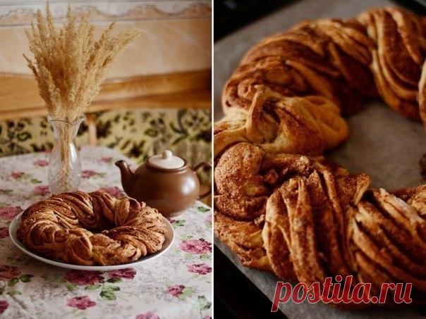 Как приготовить крендель с корицей и орехами - рецепт, ингредиенты и фотографии