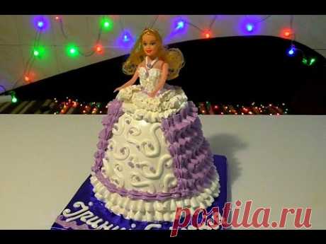 Торт Кукла Барби Как сделать торт куклу Торты для девочек  Barbie Doll Cake