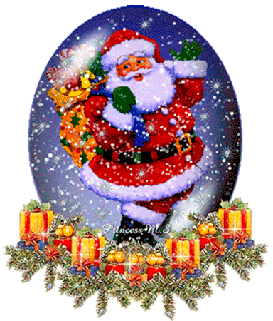 Анимации Дед мороз, Анимации с надписями