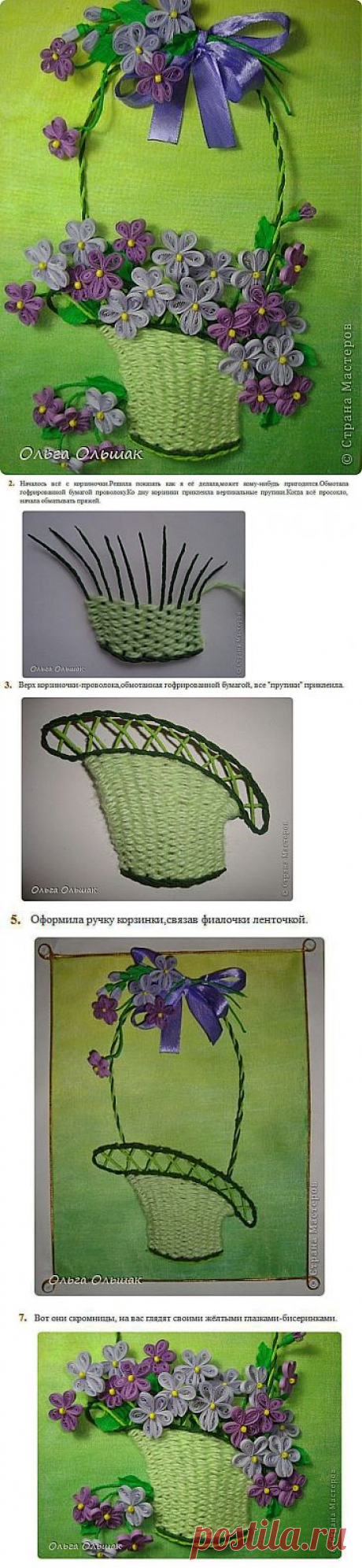 ПАННО &quot;ПЛЕТЁНАЯ КОРЗИНКА&quot;... мастер-класс....