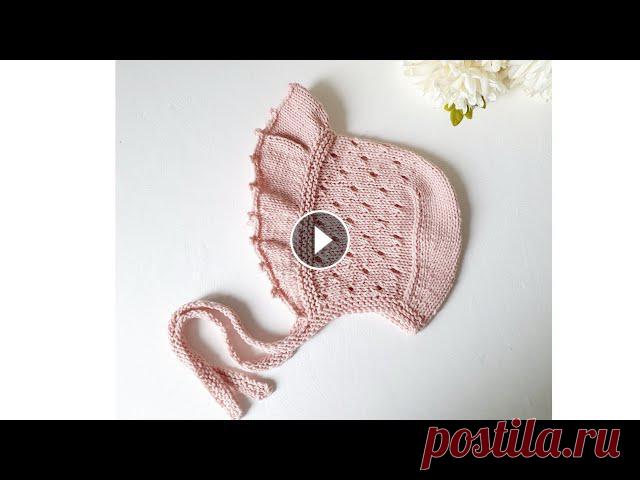 Мк красивый чепчик для малышки Для чепчика подойдет любая не толстая пряжа с примерным метражом 50г -165м Спицы №3 Размеры от 0 до года Буду рада увидеть ваши работы по #вяжусlisikn...