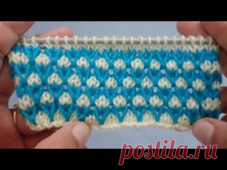 Two Colour  Knitting Pattern - YouTube